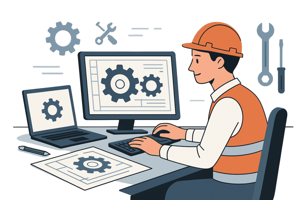 Clean and modern banner featuring engineering tools, 3D CAD models, and mechanical design elements representing RenderWrench’s focus on innovation, product design, and learning.